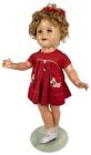 Antique 18" Ideal Nov & Toy Co Shirley Temple #18 Doll Sleepy Eyes Red Dog Dress