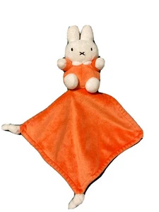 Miffy Animated Bunny SUPER CUTE Baby Plush Bunny Lovey Security Blanket White 5" - Picture 1 of 6