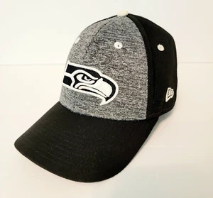 New Era 9Forty Youth Seattle Seahawks NFL Adjustable Strapback Hat Cap Black EUC - Bild 1 von 8