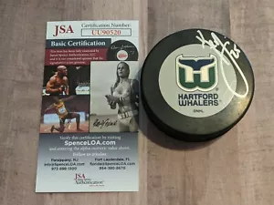 JSA Keith Primeau Signed Puck COA Hartford Whalers Red Wings Flyers Hurricanes - Picture 1 of 5