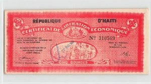 HAITI 5 Gourdes 1962 Redeemed 1964, P-502a, Nice AU Well-Centered & Scarce. - Picture 1 of 2