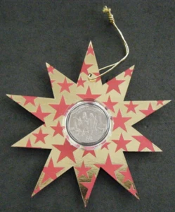 2003 GIBRALTAR CHRISTMAS 50p COIN TREE DECORATION - MARY AND JOSEPH - Picture 1 of 2
