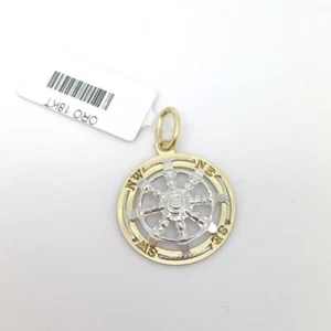 72200 Colgante Timón En Oro Blanco Y Amarillo 18kt - Imagen 1 de 1