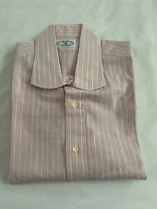 H. Stockton Pink/White Striped Vintage Shirt - Picture 1 of 16