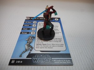 Star Wars Miniatures Shaak Ti Jedi Master 3 Force Unleashed with Card WOC Mini