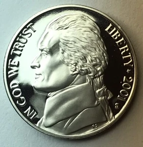 2001-S PROOF JEFFERSON NICKEL - Picture 1 of 2