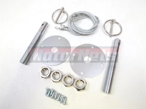 Kit de pasadores de campana cromados abatibles 1/2" perno 1/4" pasadores de torsión y correas Race Hotrod - Imagen 1 de 3