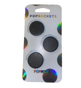 PopSockets - PopMinis 3 Mini Grips for Phones & Tablets - Black NEW !!! - Picture 1 of 1