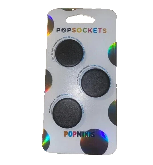 PopSockets - PopMinis 3 Mini Grips for Phones & Tablets - Black NEW !!! - Image 1 of 1