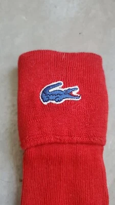 Calcetines deportivos vintage años 60 70 Lacoste Izod AZUL COCODRILO NUEVOS RAROS para mujer rojos Foto 1 de 4