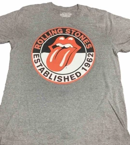 Rolling Stones Retro Concert Tee Shirt Womens Size Large Top 60’s Band Grey - Picture 1 of 13