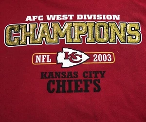 Vintage 2003 Kansas City Chiefs Division Champions Mahomes Sweater Size XL K37 - Picture 1 of 5
