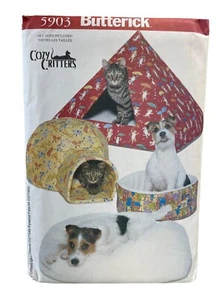 Butterick Sewing Pattern 5903 Pet Beds Cat Dog - Picture 1 of 2