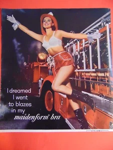 1963 I Dreamed I Went To Blazes In My Maidenform BH Vintage Print Ad - Bild 1 von 1