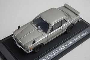 1:43 EBBRO 43172 Nissan Skyline GT-R KPGC10 1970 coche modelo plateado - Imagen 1 de 11