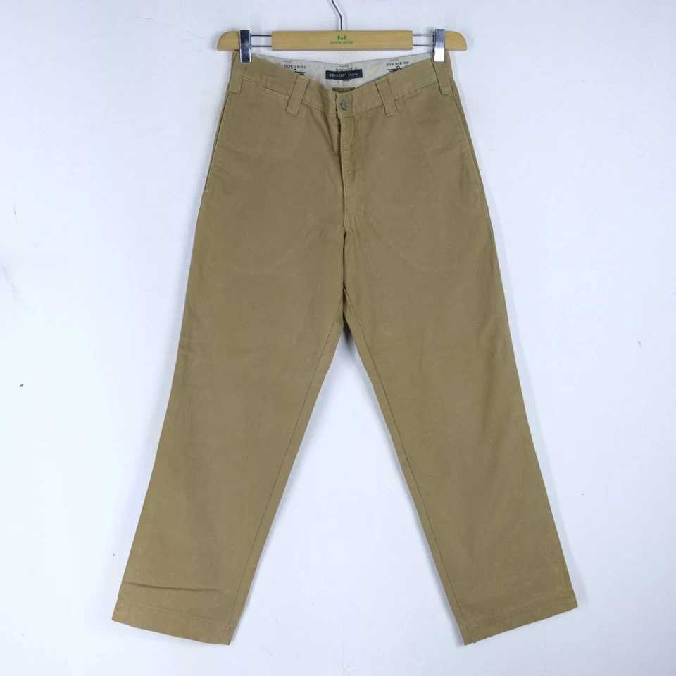 Pantalone DOCKERS Uomo Taglia W29 L32 Uomo Cotone Beige Comodo Casual Logo - Imagen 1 de 4