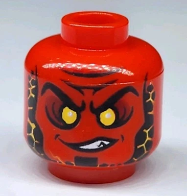 NUEVO LEGO® Minifigura Cabeza Parte Rojo General Magmar Nexo Caballeros 70338 70321 Foto 1 de 2