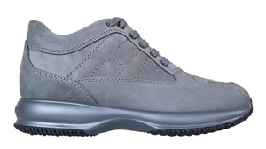 Hogan interactive scarpe da uomo in nabuck HXM00N00010UDXB401 grigio piombo - Picture 1 of 6