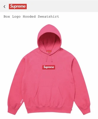 Sudadera con Capucha Supreme Box Logo (FW25) - Rosa/Magenta Talla XXL Bogo Foto 1 de 2