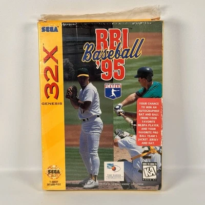 RBI Baseball '95 Sega 32X CIB Complete In Box With Cellophane Plastic - Image 1 of 4