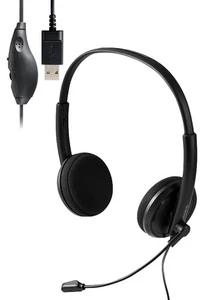 ELECOM Headset USB Noise Cancelling Unidirectional Lightweight Wired Japan - Photo 1/7