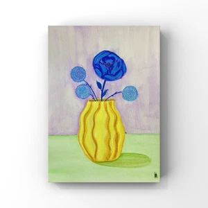 ‘Let Yourself ’ Fine Art, StillLife Floral Original Painting, Unframed - Picture 1 of 6