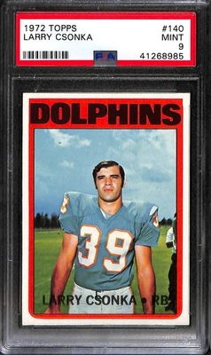 1972 TOPPS #140 Larry Csonka PSA 9 Mint 41268985  - Image 1 of 3