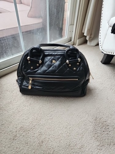 Borsa a tracolla Burberry Prorsum trapuntata in pelle oro