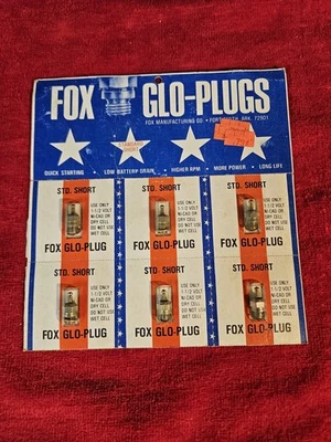 Seis (6) bujías incandescentes cortas estándar Fox Foto 1 de 2