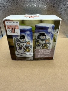 Winterland Christmas by Tabletops Unlimited Salt and Pepper Shaker Set w/Box - Picture 1 of 5