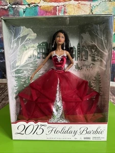 Barbie Holiday 2015 NRFB CHR78 Barbie afroamericana da collezione - Foto 1 di 4