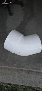 Charlotte Pfeife 10 Zoll PVC DWV 45 Grad Zapfen x Nabe Street Winkelverschraubung - Bild 1 von 2