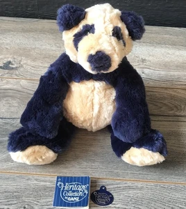 Ganz Heritage Collection Madison Panda Bear Plush Stuffed Animal Blue Cream 10” - Picture 1 of 8