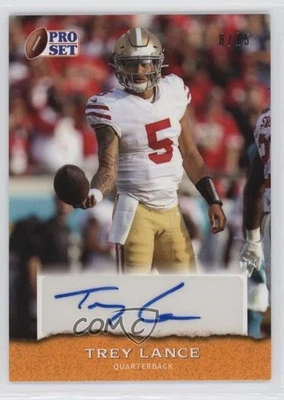 2022 Leaf Pro Set Sports Base Auto Orange /15 Trey Lance #PSA-TL2 Auto - Image 1 of 2