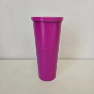 Starbucks Tumbler - Pink/Magenta Matte - 24 oz Venti Stainless Steel (2015) w/o - Picture 1 of 8
