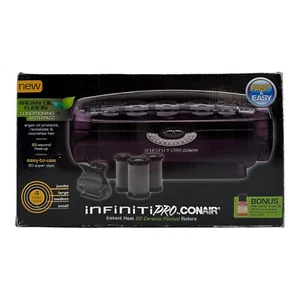 InfinitiPRO By Conair Instant Heat Ceramic Flocked (20) Rollers (20) Super Clips - Picture 1 of 21