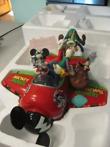 Vintage Enesco Disney Mickey & Co. Mickey's Christmas Delivery Multi-Actional Music - Bild 1 von 8