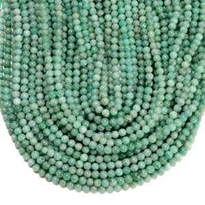 Esmeralda natural Colombia Grd AAA redonda 3 mm 4 mm 5 mm 6 mm 7 mm cuentas 7,5 pulgadas (P112) - Imagen 1 de 3