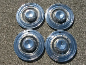 Factory original 1957 Chrysler Windsor Saratoga 14 inch hubcaps wheel covers - Picture 1 of 24