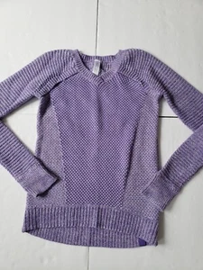 Ivivva By Lululemon Busy To Be Cozy Knit Purple Pullover Sweater Size 10 - Picture 1 of 10