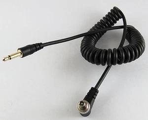 5 x 1Ft 30CM Gold 3.5mm Male Plug to Male Flash PC Sync Cord Retractable Cable - Picture 1 of 6
