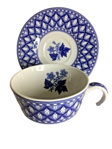SPODE - GERANIUM CUP & SAUCER The Spode Blue Room Collection, England Tea Coffee - Picture 1 of 11