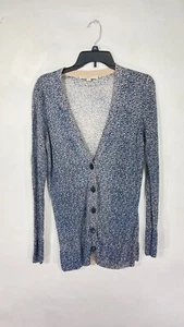 Ann Taylor LOFT Button Front Cardigan Women's Size M Oversized Geometric Size M - Picture 1 of 16