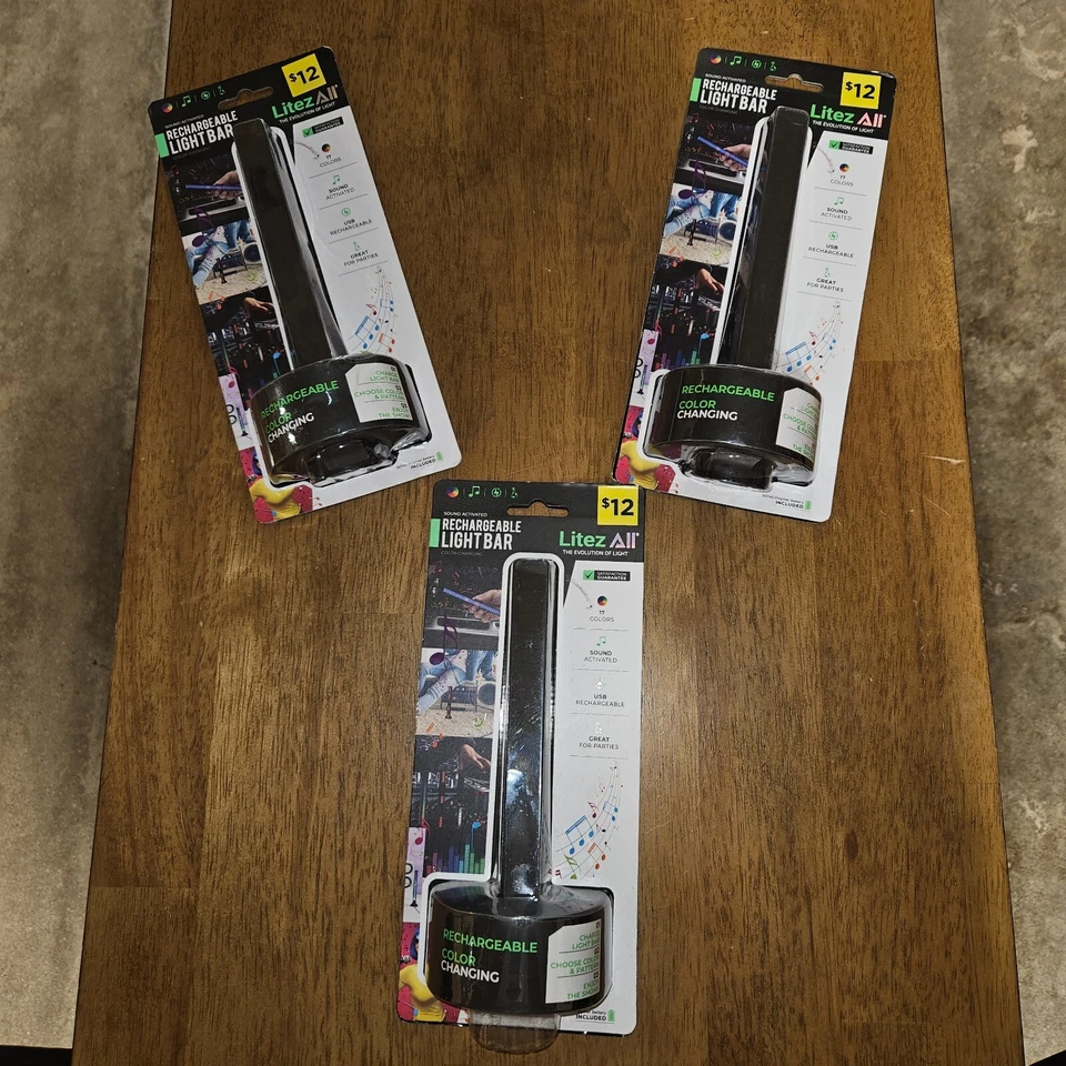 Barra de luz LitezAll recargable con sonido activado que cambia de color batería incluida Foto 1 de 1