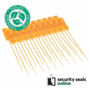 Orange LuggageLock™ BIO+ Tamper Evident Security Luggage Tag, Bulk Pack - Bild 1 von 3