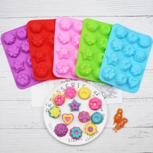 12 Cup Silicone Cake Pan Chocolate Cupcake Cookie Mould Muffin Mold Baking - Picture 1 of 10