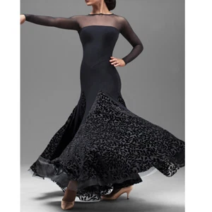 Latin Ballroom Competitio​n Dance Dress Modern Waltz Tango Standard Dress#Y018 - Picture 1 of 7