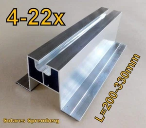 4-100x mounting rail aluminum 60x100x200-330mm coated photovoltaic solar - Picture 1 of 10