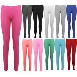 Skinny Fit Full Length Stretchy Jeggings Trouser Girls Leggings - Picture 1 of 15
