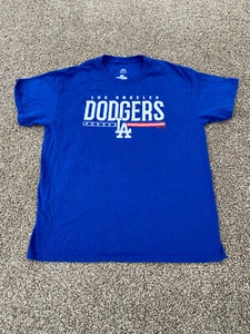 Los Angeles Dodgers Shirt Herren L Blau Kurzarm Freizeit Majestic MLB Baseball - Bild 1 von 8